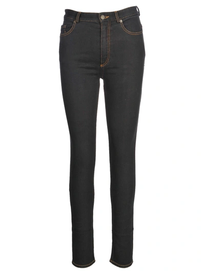 Shop Y/project Back Cut Jeans In Black