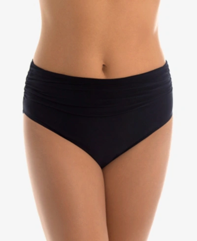Shop Magicsuit Shirred Bikini Bottoms Women's Swimsuit In Black