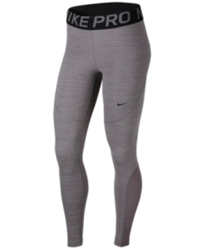 nike pro leggings women's gray