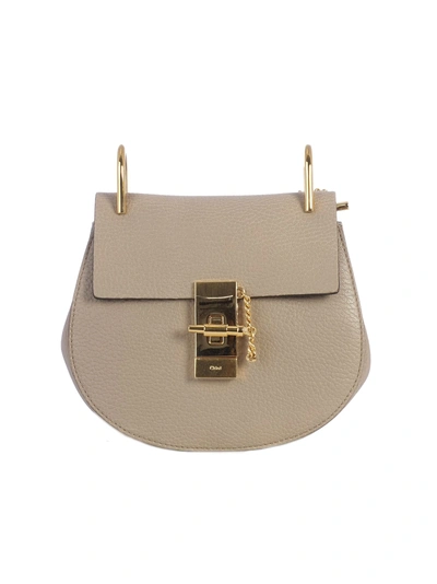 Shop Chloé Drew Mini Shoulder Bag In 23w Motty Grey