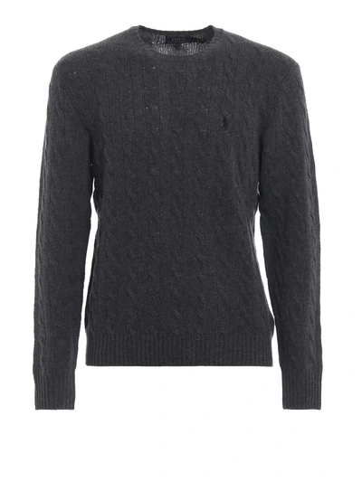 Shop Polo Ralph Lauren Sweater In Dark Charcoal