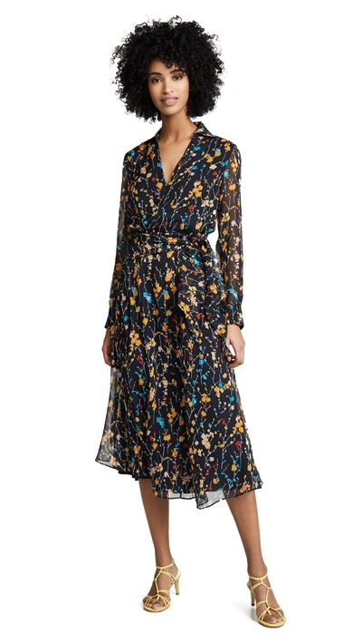 Shop Equipment Fleurs Cascade Vivienne Dress In Eclipse Multi