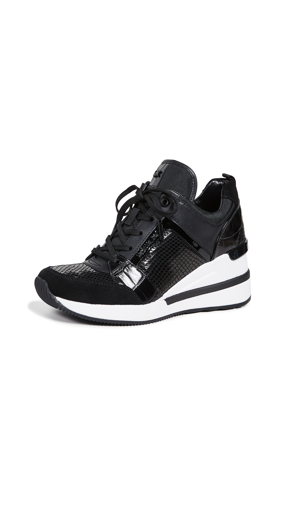 georgie embossed leather trainer