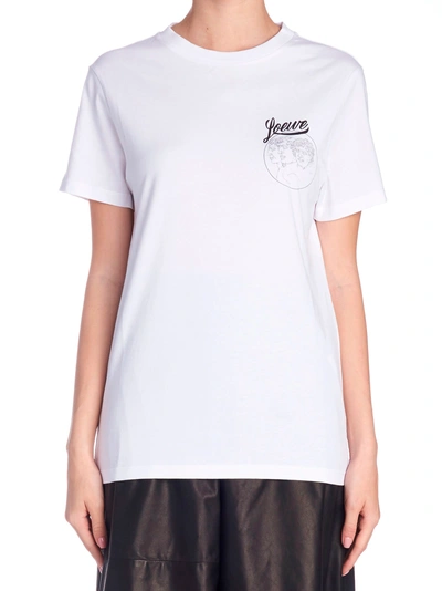 Shop Loewe ' Bird' T-shirt In White