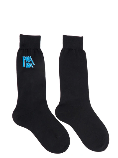 Shop Prada Socks In Black