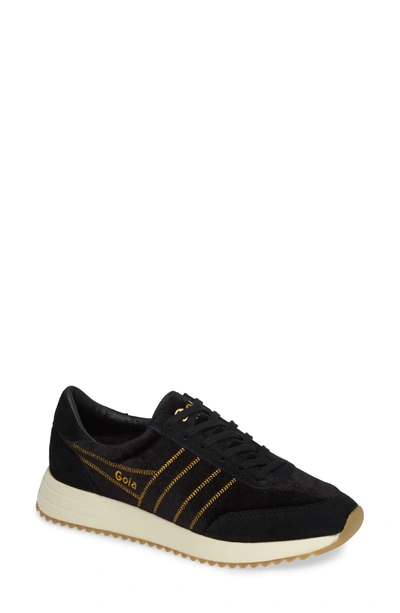 Shop Gola Montreal Velvet Sneaker In Black Suede