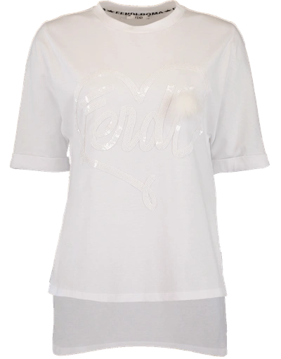 Shop Fendi Split Side T-shirt