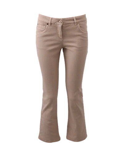 Shop Brunello Cucinelli Cropped Flare Denim Trouser