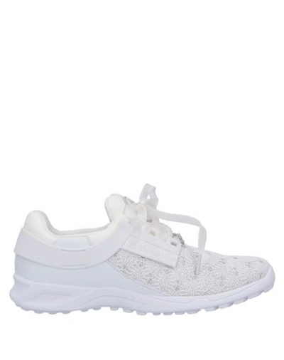 Shop Plein Sport Woman Sneakers White Size 6 Textile Fibers, Rubber