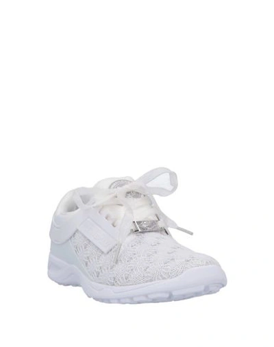 Shop Plein Sport Woman Sneakers White Size 6 Textile Fibers, Rubber