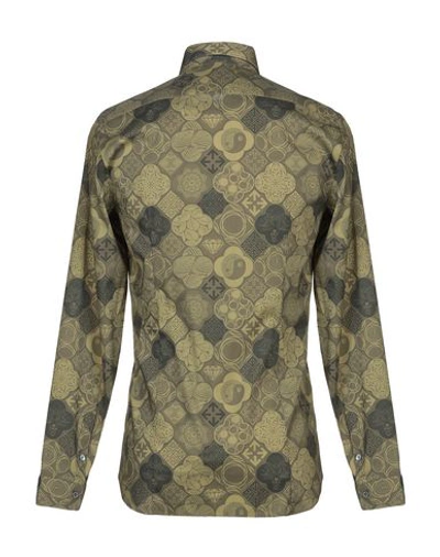 Shop Patrizia Pepe Patterned Shirt In Military Green