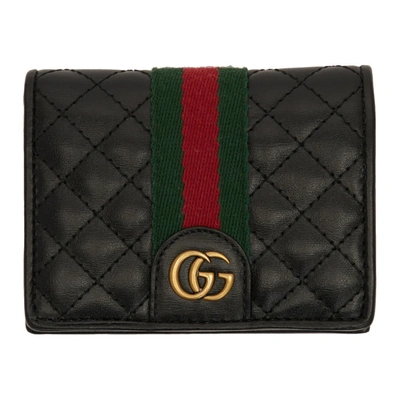 Shop Gucci Black Gg Wallet In 1060 Black