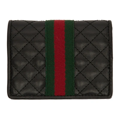 Shop Gucci Black Gg Wallet In 1060 Black