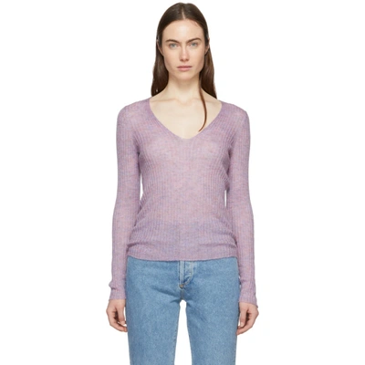 Shop Rag & Bone Rag And Bone Purple Donna V-neck Sweater In 590 Lilac