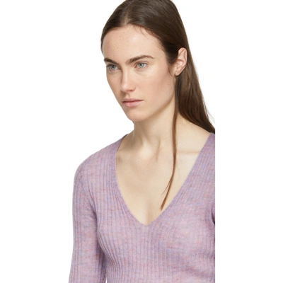 Shop Rag & Bone Rag And Bone Purple Donna V-neck Sweater In 590 Lilac