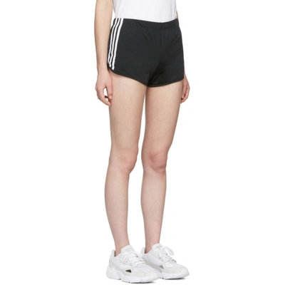 Shop Adidas Originals Black 3-stripe Shorts