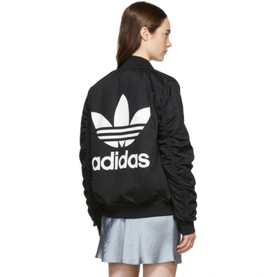 Shop Adidas Originals Black Sc Bomber Jacket