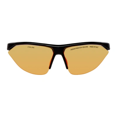 Shop Heron Preston Black Nike Edition Tailwind Sunglasses