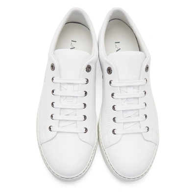 Shop Lanvin White Logo Sneakers In 00 White