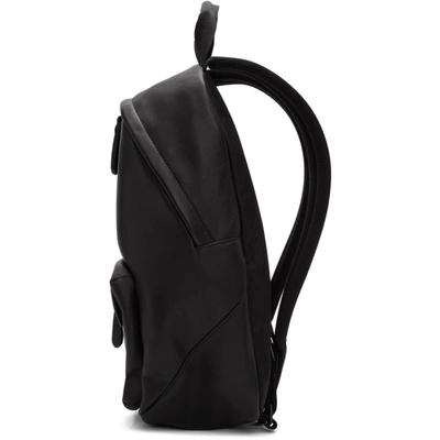 Shop Lanvin Black Logo Patch Backpack In 10.black