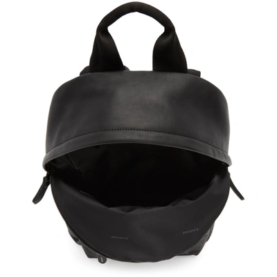 Shop Lanvin Black Logo Patch Backpack In 10.black