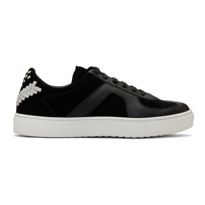 Shop Bottega Veneta Black Calf And Suede Sneakers In 1185 Nero