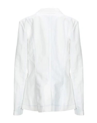 Shop Armani Jeans Blazer In White