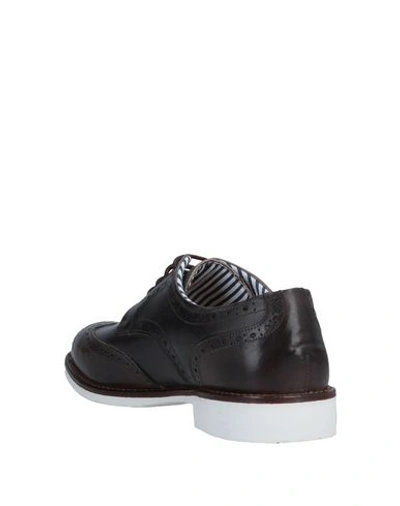 Shop Dama Laced Shoes In Dark Brown