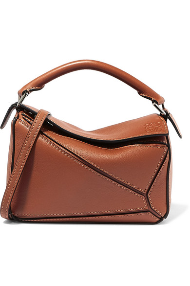 puzzle mini leather shoulder bag