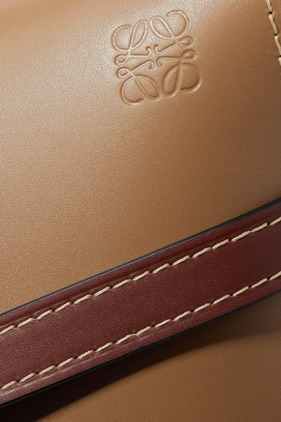 Shop Loewe Gate Small Leather Shoulder Bag In Brown