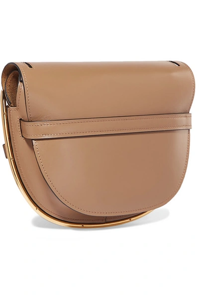 Shop Loewe Gate Small Leather Shoulder Bag In Taupe