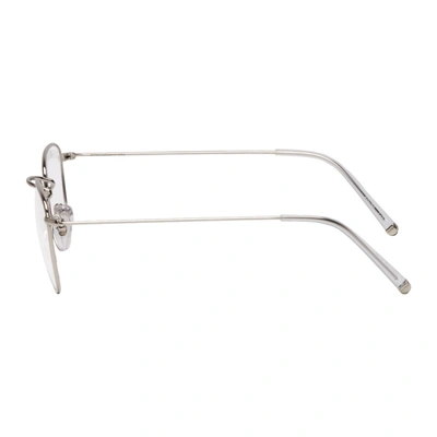 Shop Super Retrofuture Silver Numero 50 Glasses In Silvermetal