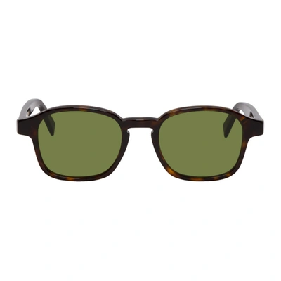 Shop Super Tortoiseshell And Green Sol Sunglasses