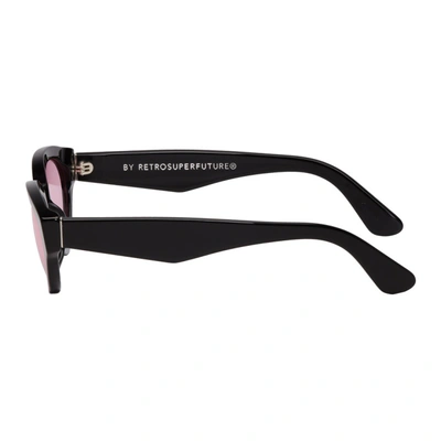 Shop Super Black And Pink Drew Sunglasses In Blackpink