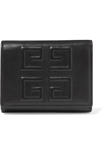 Shop Givenchy Embossed Textured-leather Wallet In Black