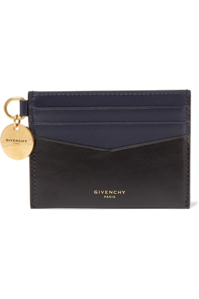 Shop Givenchy Two-tone Leather Cardholder In Black