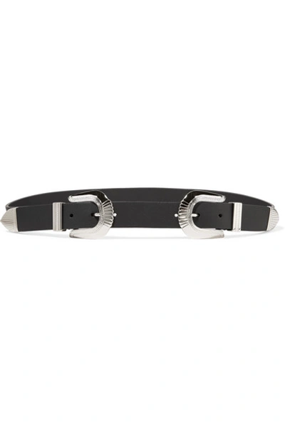Shop Anderson's Textured-leather Belt In Black