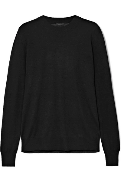Shop Joseph Cashmere Sweater In Black