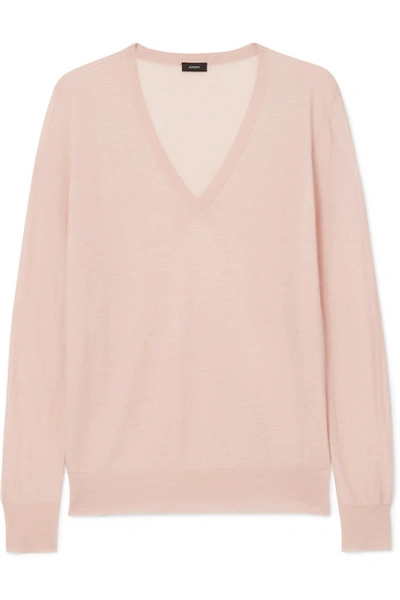Shop Joseph Cashmere Sweater In Baby Pink