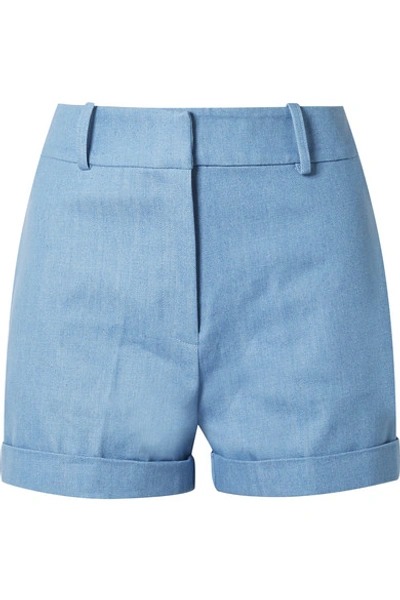 Shop Michael Lo Sordo Denim Shorts In Light Blue