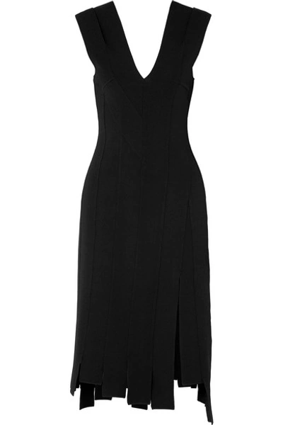 Shop Altuzarra Tiziana Cold-shoulder Stretch-knit Dress In Black