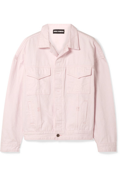 pastel pink jean jacket