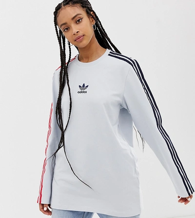 Adidas Originals Longsleeve Stripe Tee - White | ModeSens