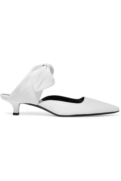 Shop The Row Coco Leather Mules In Ivory