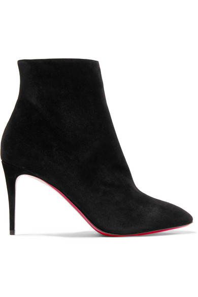 christian louboutin booties suede
