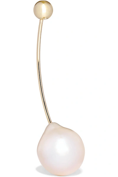 Shop Sophie Bille Brahe Elipse Ariel 14-karat Gold Pearl Earring