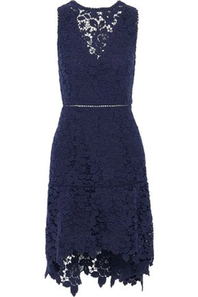Shop Joie Bridley Cutout Cotton Guipure Lace Mini Dress In Indigo