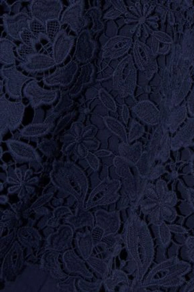 Shop Joie Bridley Cutout Cotton Guipure Lace Mini Dress In Indigo