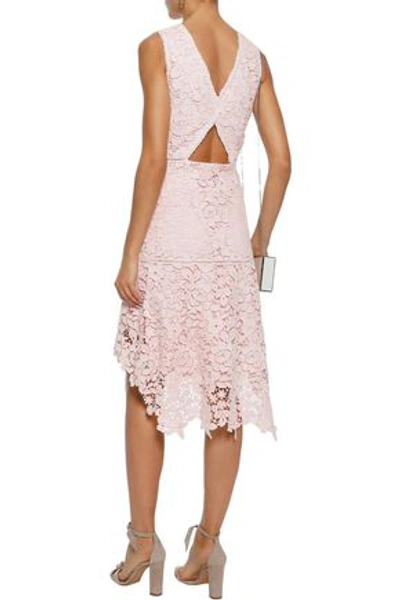 Shop Joie Bridley Cutout Cotton Guipure Lace Mini Dress In Pastel Pink