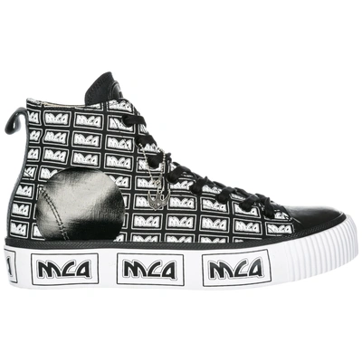 Shop Mcq By Alexander Mcqueen Men's Shoes High Top Trainers Sneakers Plimsoll In Black